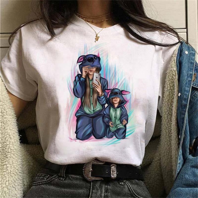 Spring Summer New Mother's Day Theme Large Size Women's Simple Cartoon Casual T-shirt Women Oversized T Shirt Tops