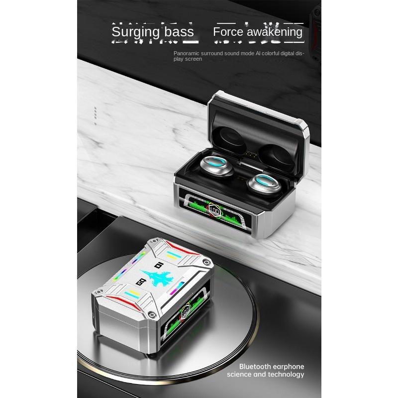 New Bluetooth Wireless Headset Tws Game Mecha Digital Display Headset CQ-01 Low Latency In-ear Headset