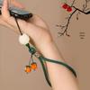 Wishful Persimmon Chinese Style Wrist Lanyard & Case for Cell Phones with USB Flash Drive