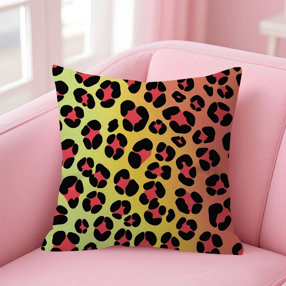 Fashion Leopard  Personalized Pillow Dust Cover Bedroom Kids Party Decoration Pillowcase Birthday Children Gift