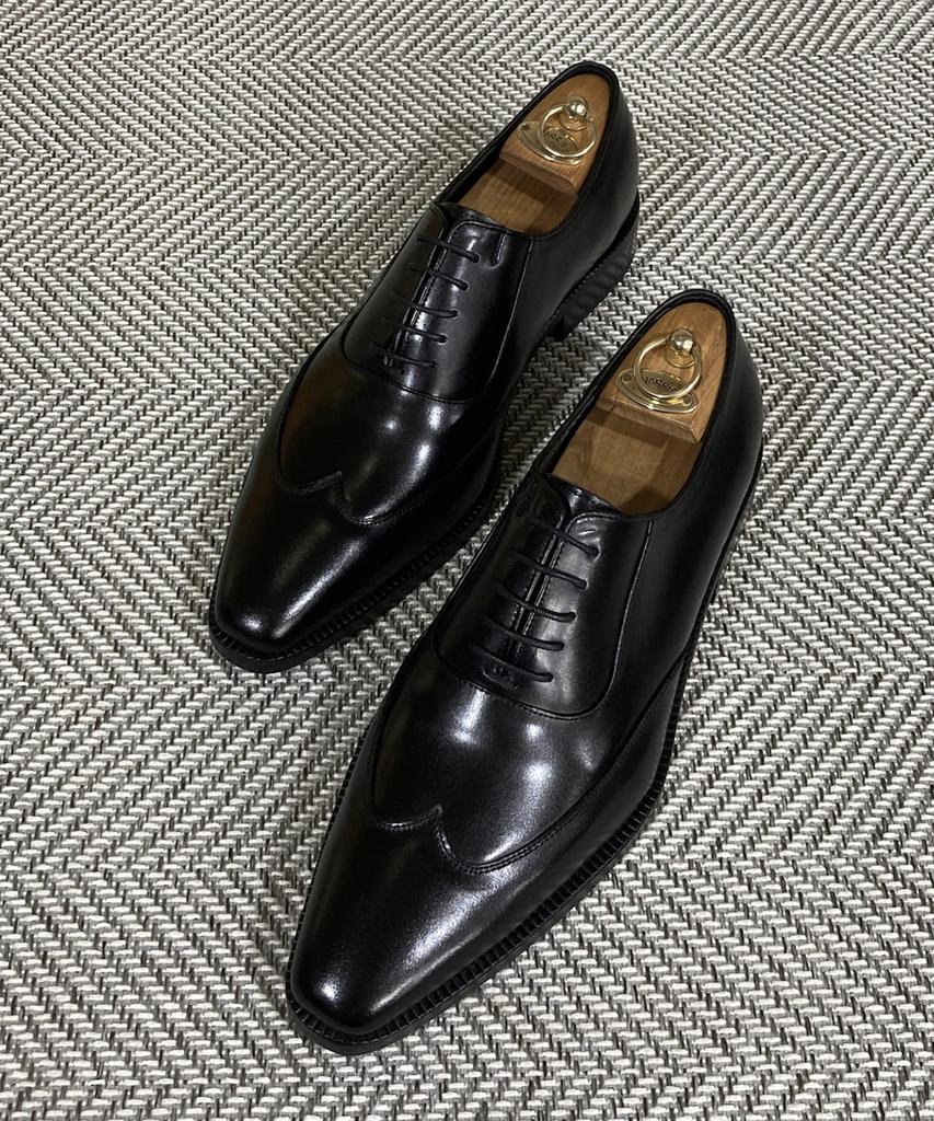 Joenshoe Dignity Italian Wingtip Oxford Black Fg