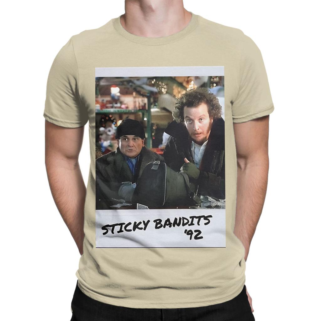 Sticky Bandits Funny 100 Cotton Tshirt Home Alone Tops Tees For Unisex