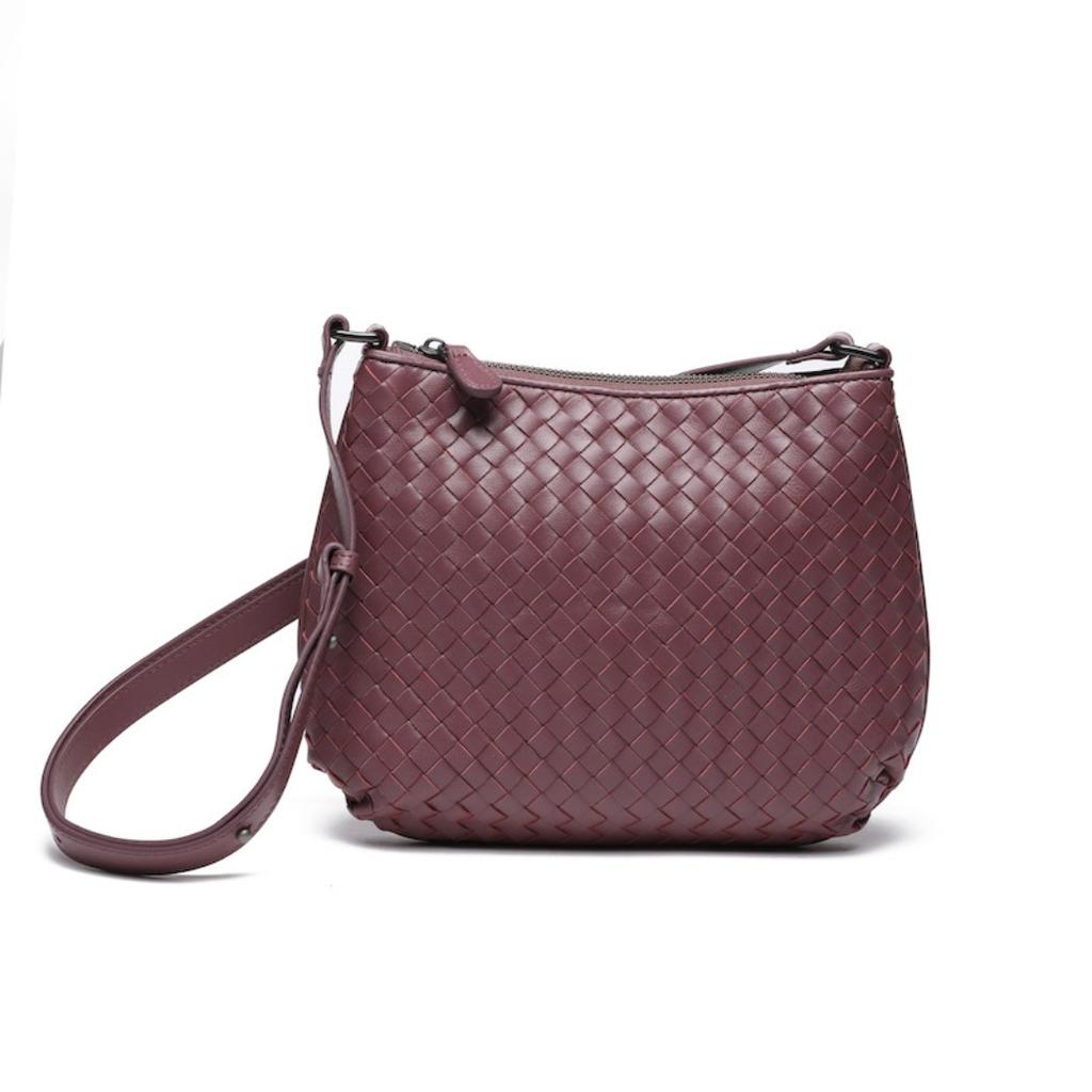 Модная новая плетеная женская сумка, первый слой овчины, ручная работа, модная, на одно плечо, через плечо, сумка двойного назначения, женская универсальная сумка через плечо