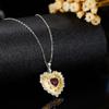Серьги Цветной Кулон-Сокровище Стерлинговое Серебро S925 С Натуральным Драгоценным Камнем Ожерелье Женская Модная Бижутерия