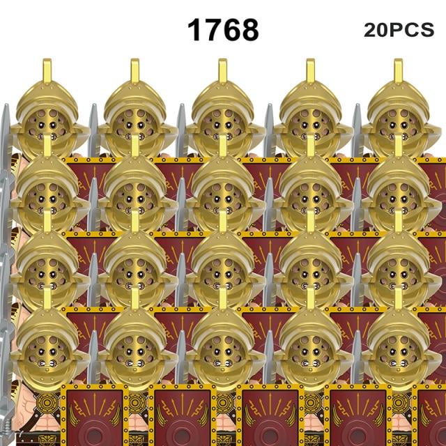 Средневековые военные наборы, фигурки, строительные блоки, шлемы, детали солдата, рыцарское оружие, римский меч, аксессуары, игрушки для детей