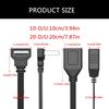 Двойной USB-разветвитель Кабель 1 штекер на 2 гнезда Удлинитель питания 90 градусов 480 Мбит/с Передача Для компьютера Автомобильное использование