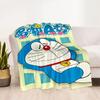 Doraemon Heart Adventure Blanket Warmthful Decor Perfect for Picnics Seaside Livingroom Four Seasons Universal Digital Print