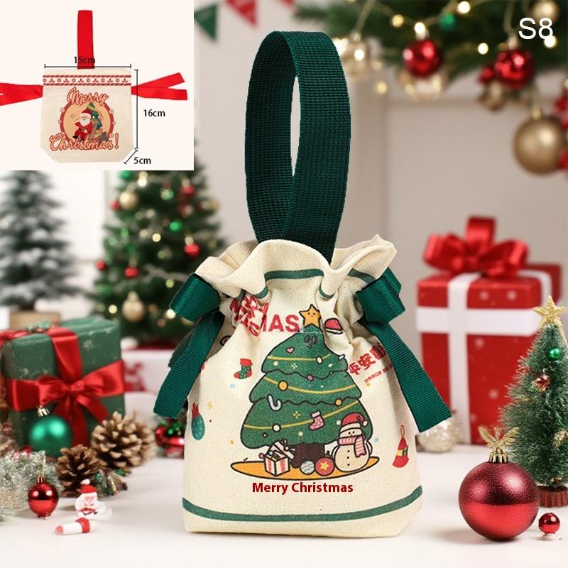 1Pc Christmas Gift Bag Cartoon Apple Candy Packaging Box Party Supplies Christmas Gift Wrapping Boxes Candy Storage Bags