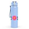 1PC Colorful Floral Garland 750ml Color Plastic Sports Water Bottle Leakproof Flip Straw Lid Suitable for Sports Office Home Use