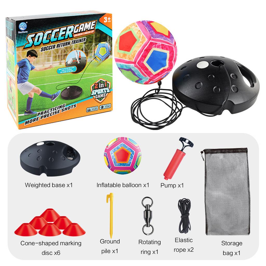 Kids Soccer Trainer Rebounder Set Kids Soccer Goal Outdoor Sports Toys for Children Teens and Beginners