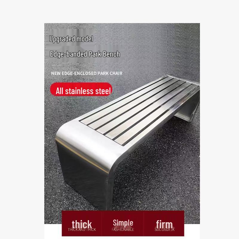 IRIR Stainless Steel Outdoor Park Bench