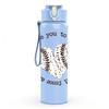 1PC I Love You Heart Hand Art Print 750ml Color Plastic Sports Water Bottle Leakproof Flip Straw Lid Suitable for Sports Office Home Use