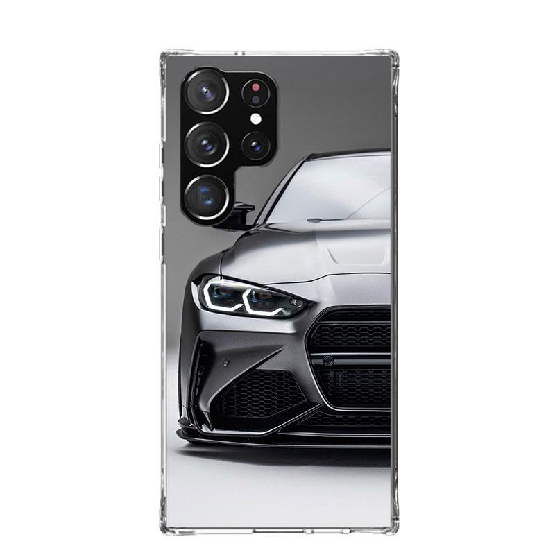 Черно-белый Спортивный для B-BMW Чехол для телефона Для Samsung Galaxy S26 Ultra S23 S24 S25 Edge S20 FE S21 S22 Plus Мягкий Чехол с принтом