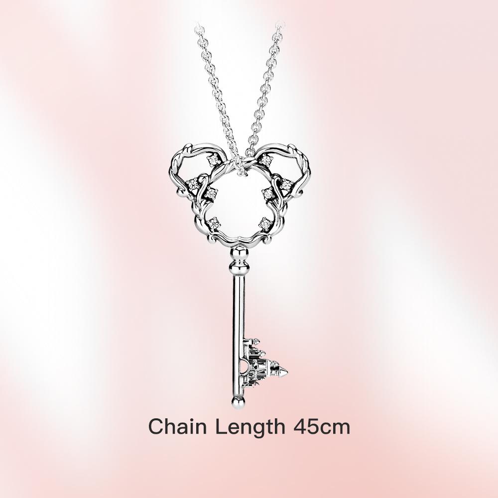 Настоящее серебро S925, ожерелье с ключом от мыши, ожерелье с лампой, женские ювелирные изделия, модное ожерелье с тыквой-тележкой для любовного подарка