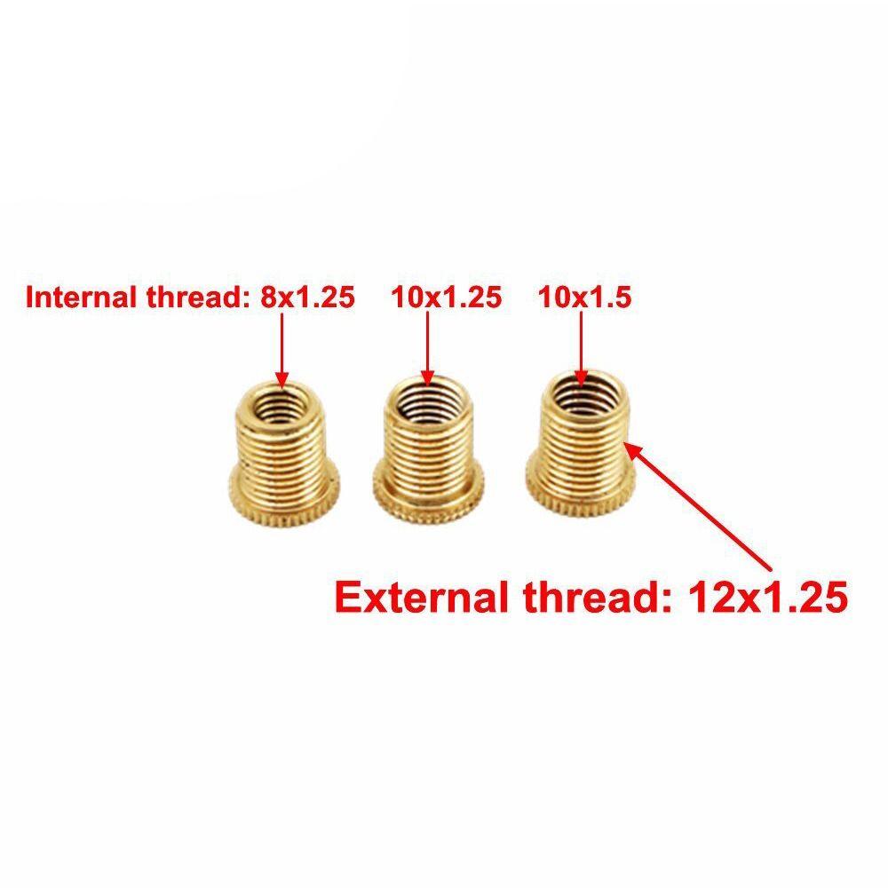 Медная ручка переключения передач Резьба M10x1.25 M10x1.5 M8x1.25 Комплект адаптеров резьбы головки ручки Комплект вставок Автомобиль