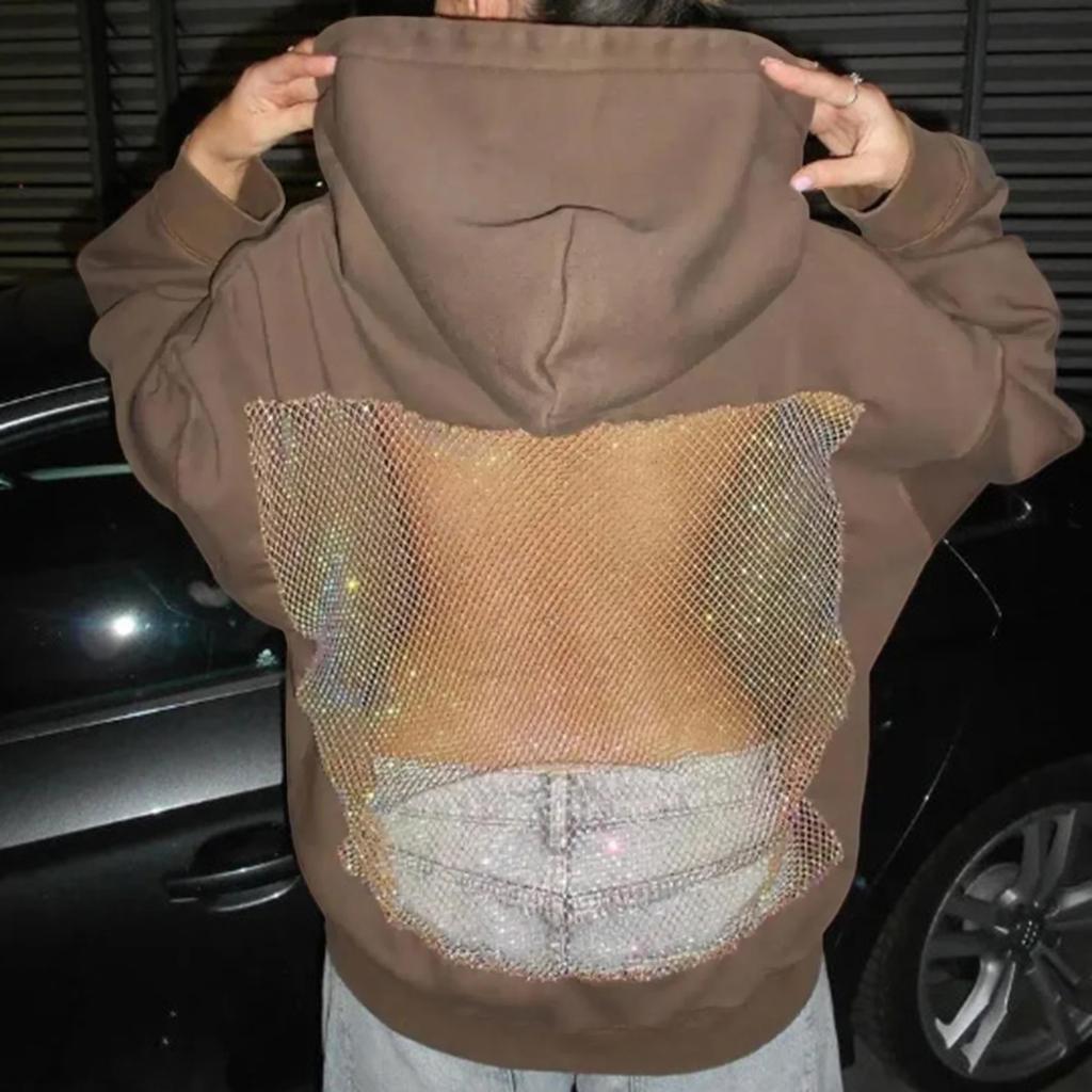 Женская толстовка с полым сетчатым узором, сексуальный прозрачный пуловер, легкая толстовка с длинным рукавом, модный повседневный уличный стиль