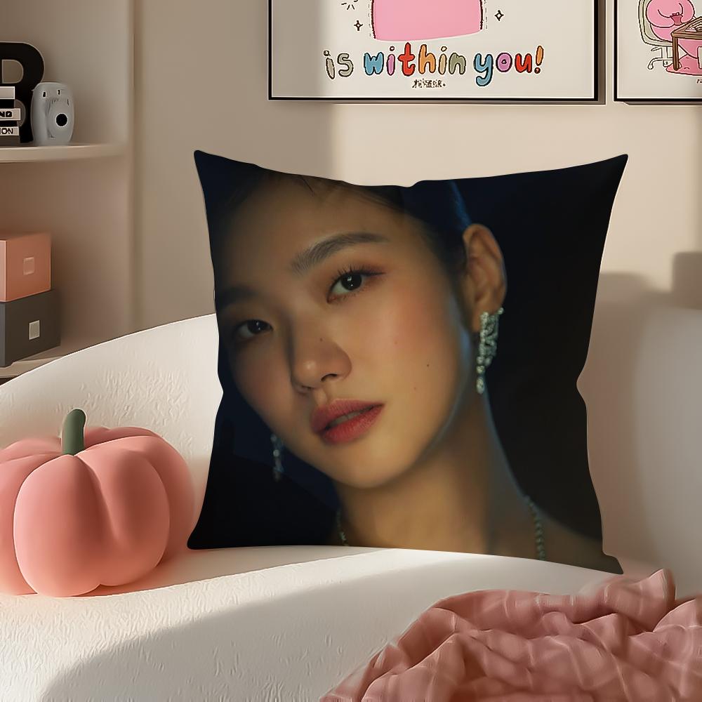 Talented Actress KKim Ko Eun Cushion Cover Pillowcase Short Plush Invisible zipper Room Sofa Cushion Cover