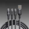 120 Вт Золотое плетение 3-в-1 Super Fast Charging Кабель | Совместим с Apple MFI и Type-C