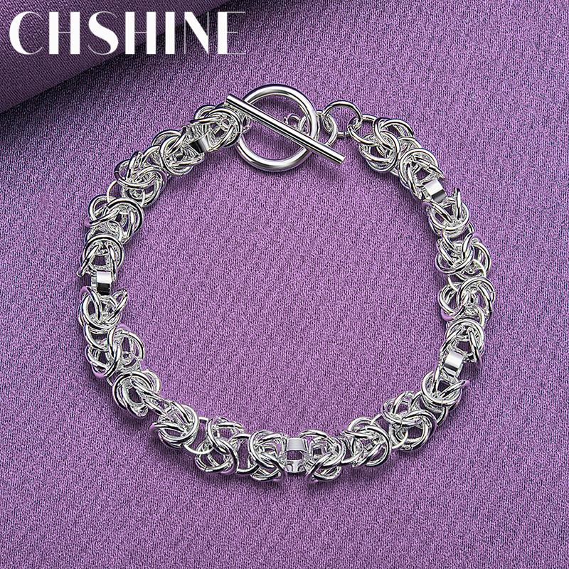 CHSHINE 925 стерлингового серебра дракона цепочка браслет для женщин леди свадебная вечеринка мода шарм ювелирные изделия