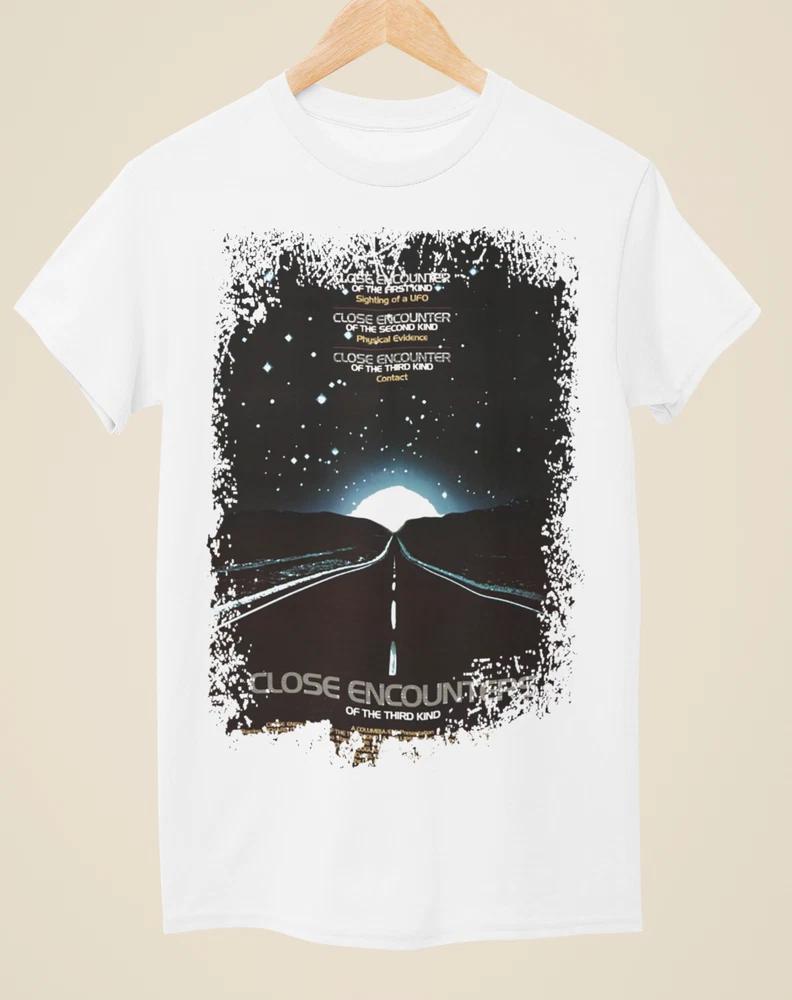 Close Encounters Of The Third Kind Movie Poster Inspired Unisex White TShirt