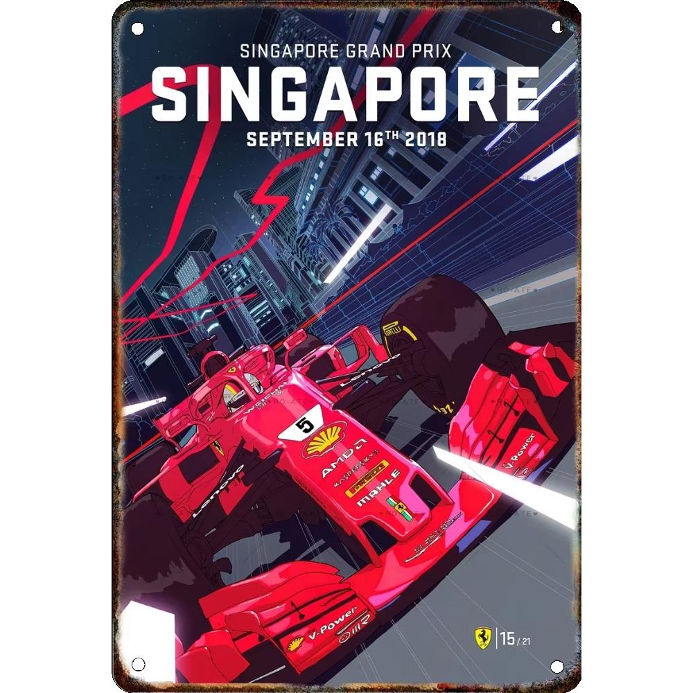 Винтажный постер гонки болидов Формулы, Домашний гараж, Клуб, Современное настенное искусство, Декоративная панель, Фреска, Эстетика