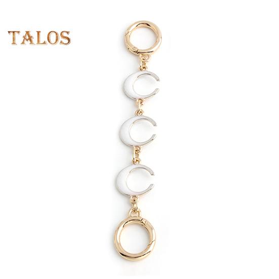 Extension Chain DIY Shoulder Bag Strap Replacement Extended Chain Hollow Moon Shape Polished Lightweight Purse Wallet Strap Extender