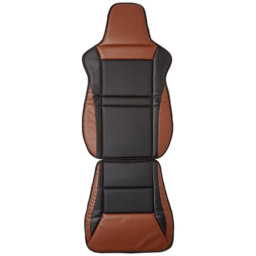 BONFORM Seat Cover Racing Leather Light/Regular Car Front Seat One Size Fits Most Antibacterial and Odor Resistant Brown 4078-91BR