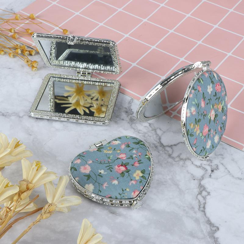 Мини-макияж, компактные карманные цветы, двухсторонние складные винтажные косметические зеркала