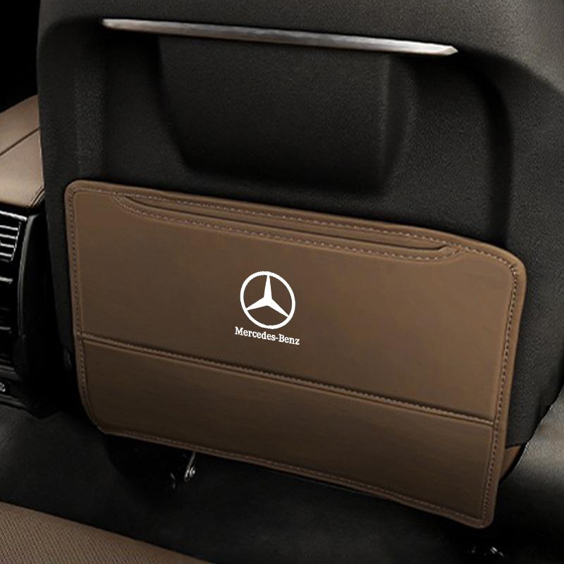 PNR1 Car Anti-Kick Mats Auto Seat Back Protector Cover For Mercedes Benz AMG W212 W204 W211W168 W213 W205 W210 W124 C E S-Class GLK