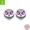 Хэллоуин Светящиеся Серьги-пусеты Черепа Для Мужчин И Женщин, Темный Ветер Личность S925 Украшение Тремелла