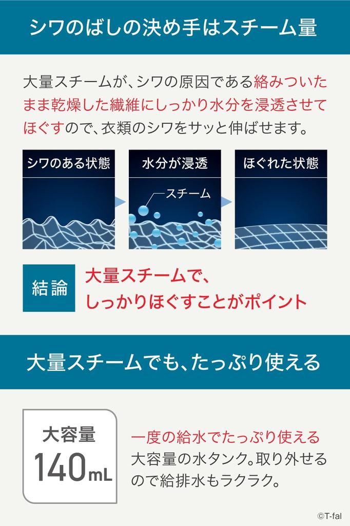 Tefal Powerful Continuous Steam Average Clothing Steamer Dedicated Model Steam Rise Approximately 45 Seconds Steam Iron DT7002J0 Approx. 15g/min