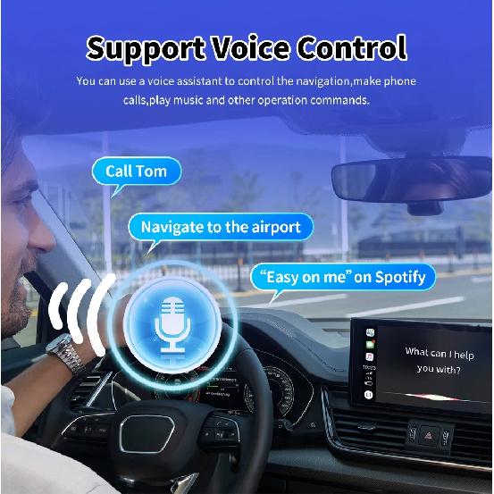 Carplay Android Wireless 2-In-1 Adapter Car Gadget Smart Magic Box Plug and Play 5Ghz Wifi Plug and Play Seconds Link