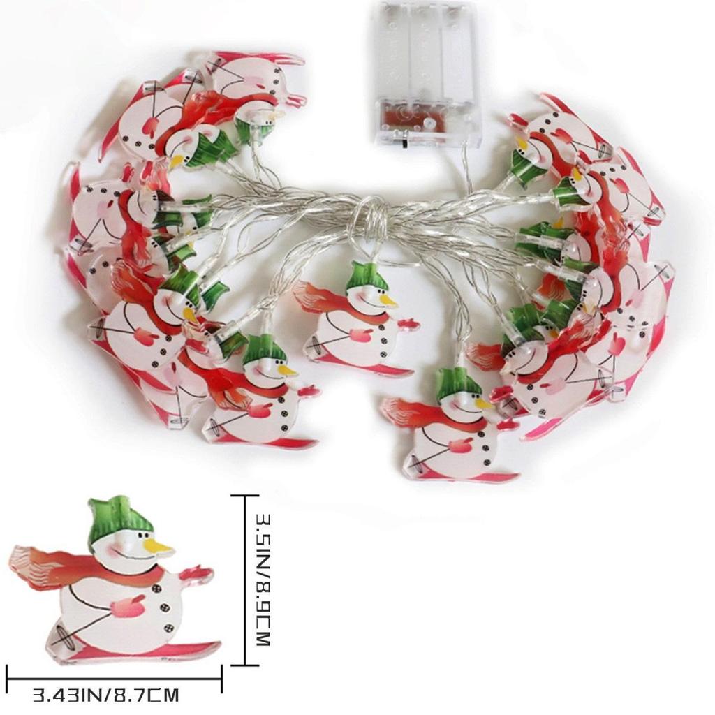 Рождественский снеговик, елка, светодиодные гирлянды - Праздничный декор для окон