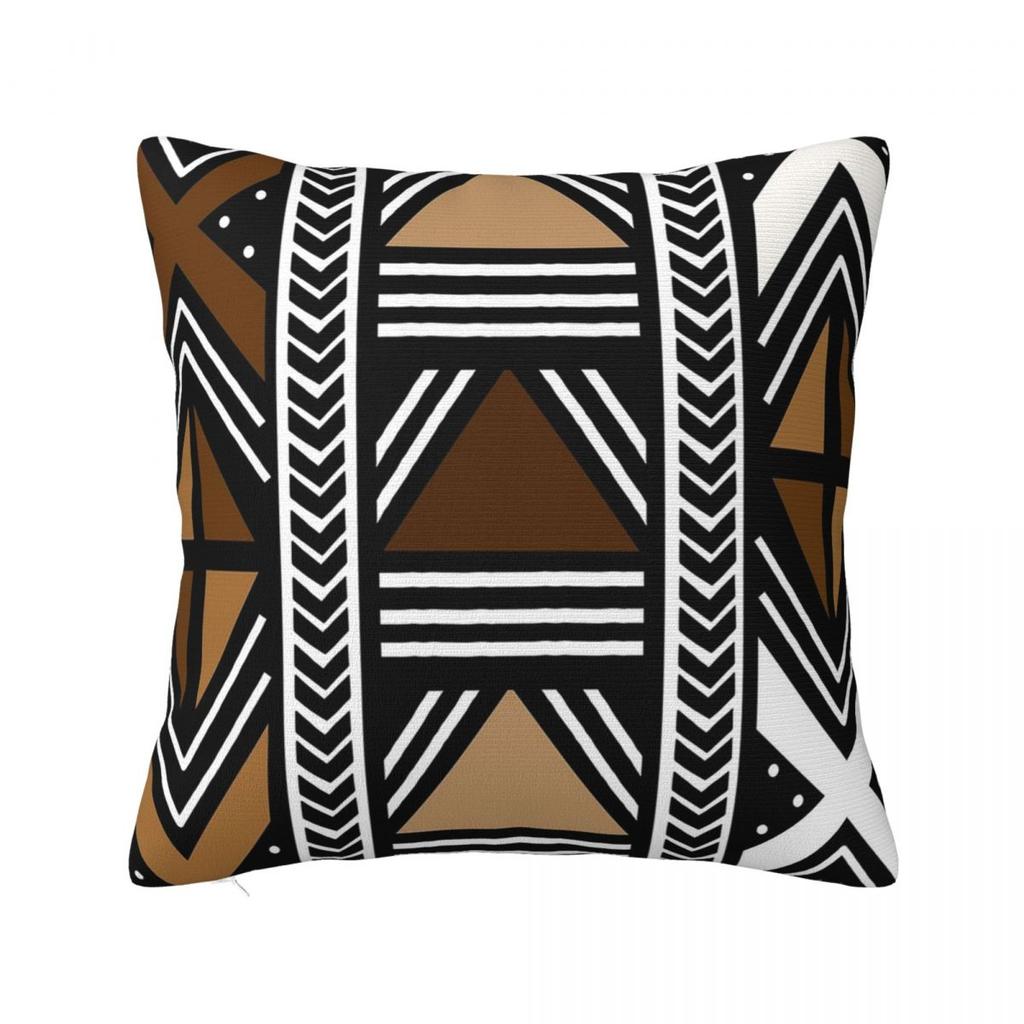 African Bogolan Square Pillowcase Pillow Cover Polyester Cushion Decor Comfort Throw Pillow for Home Living Room