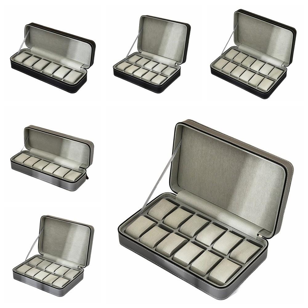6/10/12 Grids Watch Display Box PU Watch Organizer Watch Storage Box Father's Day Gifts