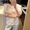WTEMPO White Shirt Women Chic Hollow Out Peter Pan Collar Sweet T-Shirts Female Loose Y2K Korean Tops
