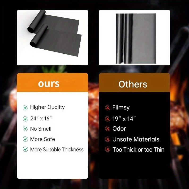 2 шт. подкладки для нижней части микроволновой печи, не содержащие BPA и PFOA, коврики для духовки толщиной 16x13 дюймов, прочные антипригарные коврики для грилей и барбекю