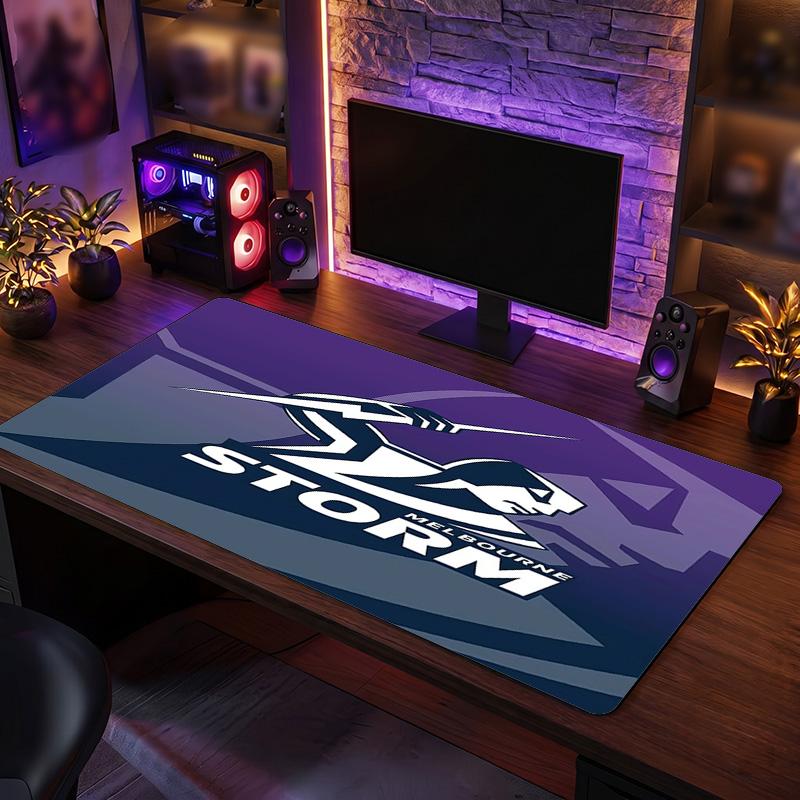 Melbourne Storm Pattern Mousepad Anti?Slip Rubber Desk Pad For Gaming Working Desktop Decoration
