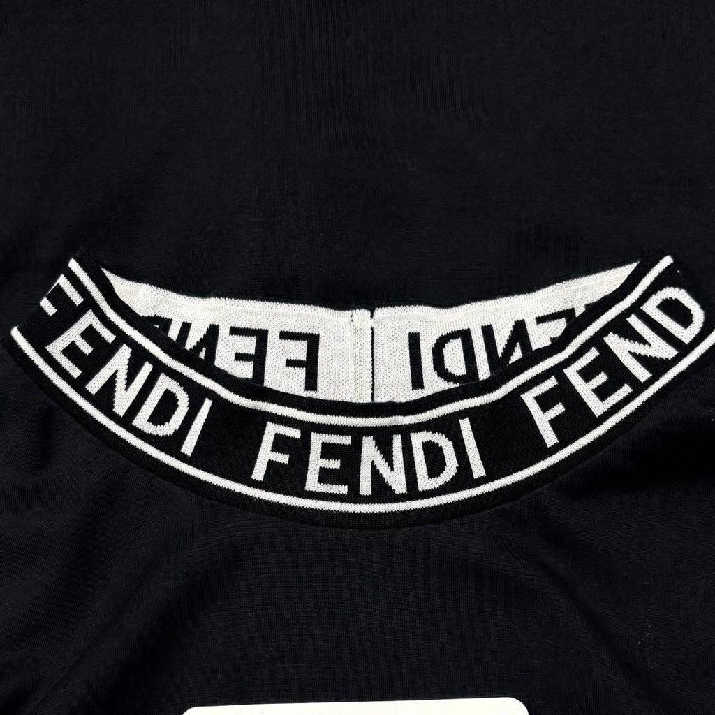 Used FENDI Mock Neck T-Shirt, Black, Regular Domestic, Overseas Size L, Meguro Ren Worn