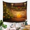 Christmas Tree Decoration Tapestry Wall Hanging Boho Hippie Cloth Fabric Large Tapestry Aesthetic Decorative Home Room Decor