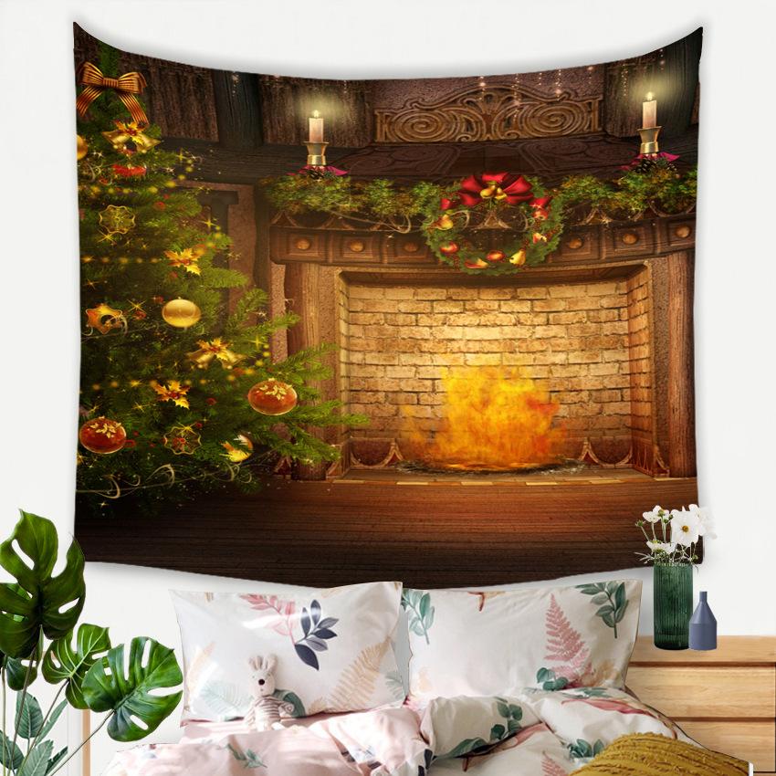 Christmas Tree Decoration Tapestry Wall Hanging Boho Hippie Cloth Fabric Large Tapestry Aesthetic Decorative Home Room Decor