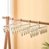 Clothes Drying Hanger 8 Clips 360 Degree Rotatable Windproof Plastic Laundry Hanger Underwear Socks Holder Household Supplies