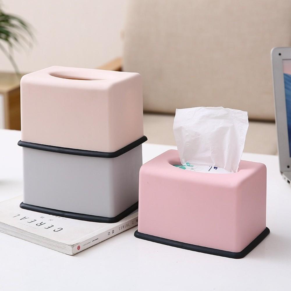 Plastic Paper Towel Box Cylinder/Square Napkin Holder New Tissue Case  Household Use