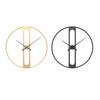 Round Wall Clock Modern Silent Decoration Non Ticking Metal Wall Clock for Living Room Dining Room Hotel Farmhouse Bedroom