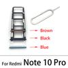 Лоток для SIM-карты для Xiaomi Redmi Note 10 Pro / Note 9 8 7 Pro / Note 13 Двойной слот для Micro SIM-карты Держатель Слот для SD-карты Запчасти