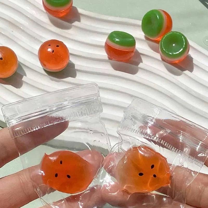 5 шт. Мини Прозрачный Арбуз Медленно Поднимающиеся Мягкие Игрушки для Снятия Стресса Каваи Сквиши Декомпрессионные Игрушки Подарок