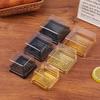 50Pcs Dessert Egg-Yolk-Puff Boxtransparent Square Plastic Muffin Packaging Boxes Moon Cake Container Baking Food Packing