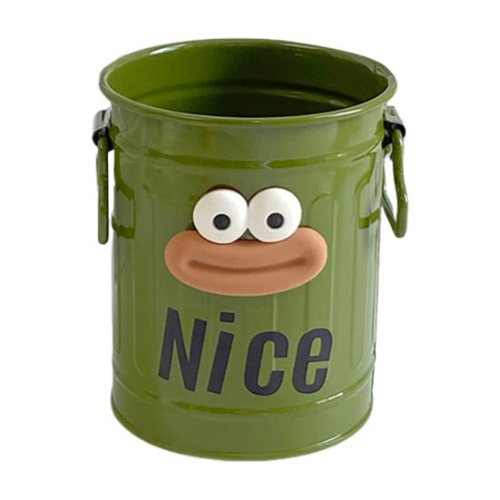 Cartoon Pen Holder Metal Storage Organizer for Pens Pencils Erasers Crayons Markers Large Capacity Desktop Pen Stand for Office School