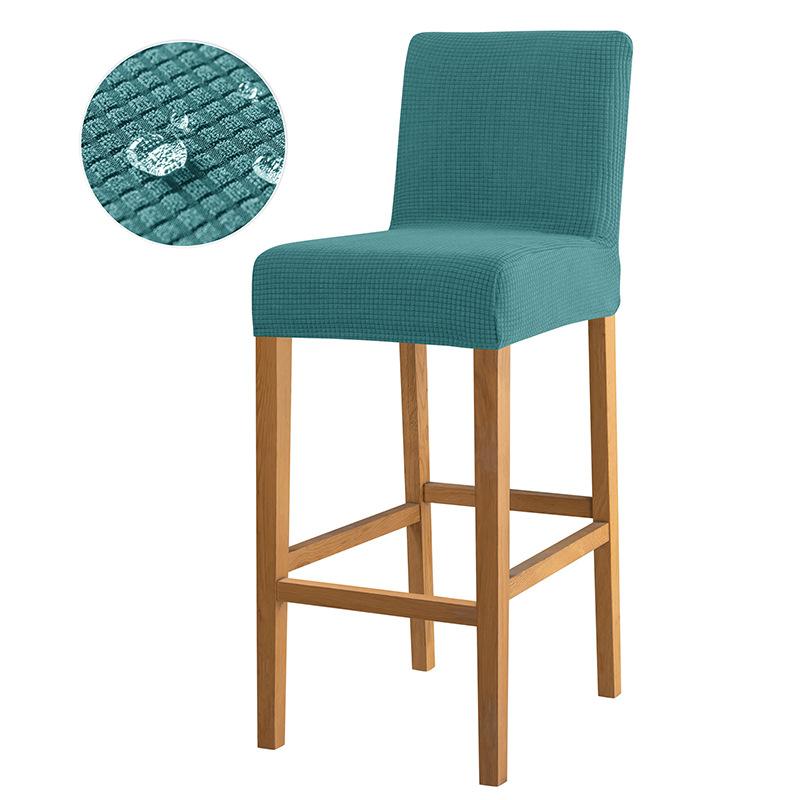 Водонепроницаемый чехол на барный стул, эластичные чехлы на стулья с короткой спинкой, съемные моющиеся, против царапин, против грязи, защита для сидений для домашнего декора