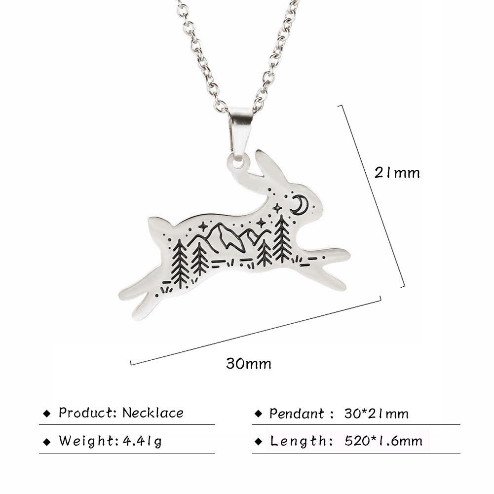 Cazador Animal Pendant Necklaces for Women Men Fox Rabbit Bird Fish Polar Bear Nature Stainless Steel Jewelry 2026 Birthday Gift